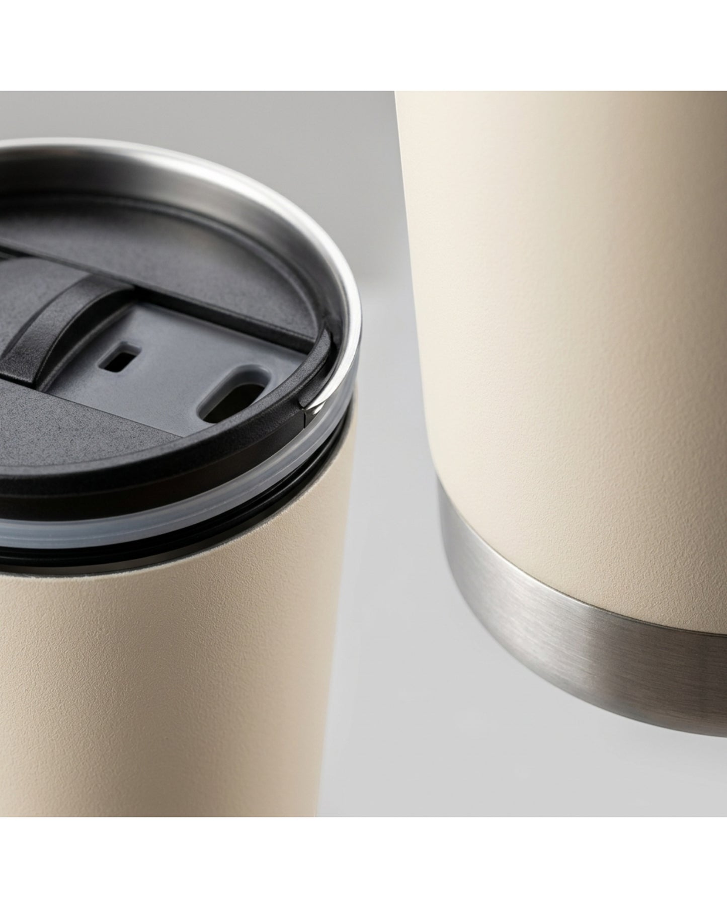 Blinse Compact Coffee Tumbler Warm Ivory 14 oz